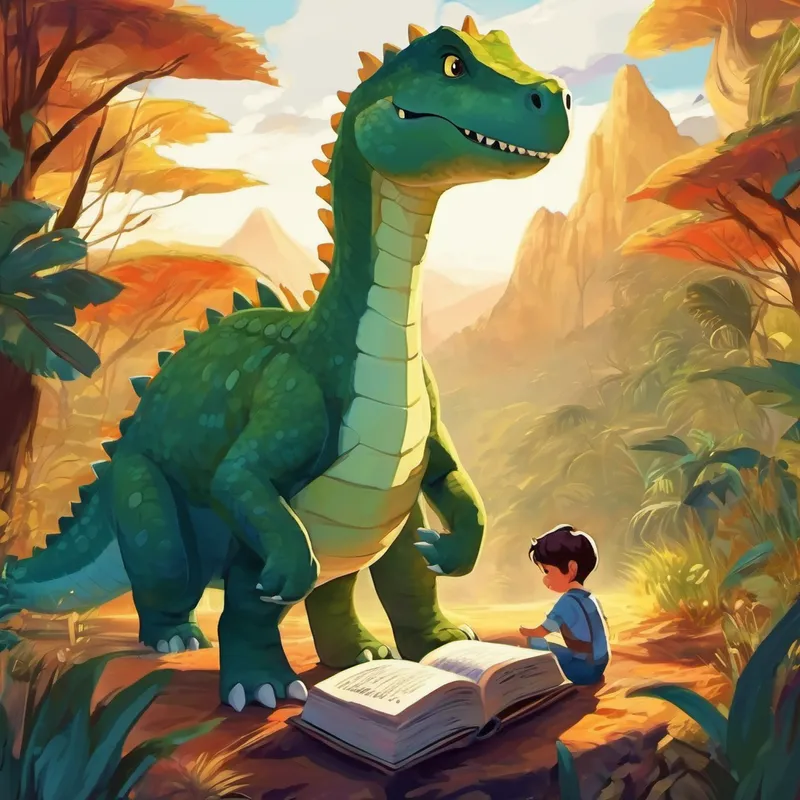 El dinosaurio era muy inteligente y rápidamente comenzó a reconocer las letras. Poco a poco, las palabras comenzaron a cobrar sentido y las historias de los libros se volvieron más divertidas para él. Ernesto se dio cuenta de que la lectura no solo era divertida, sino que también le hacía sentir emociones. Podía imaginar los lugares que describían los libros y se volvía amigo de los personajes.
