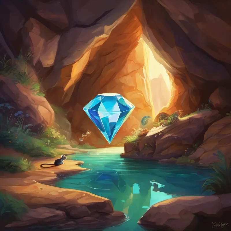 With newfound knowledge, they decided to lure out the thief by telling the silliest jokes they could think of. They giggled and laughed so loud that it echoed through the planet. Soon enough, a hidden cave creaked open, and out came a little space mouse named Jasper, chuckling with mischief. Jasper had taken the diamond for a harmless treasure hunt, not realizing the chaos it had caused. Alex and Max explained the situation, and with tears in its little eyes, Jasper returned the diamond. Apologies were exchanged, and peace was restored in the galaxy.