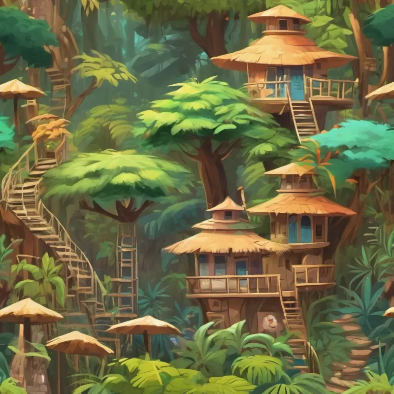 messy animal homes in the jungle